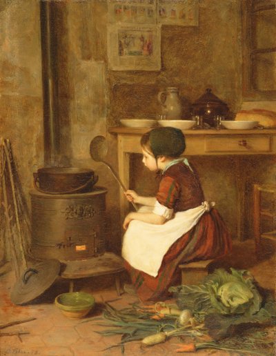 Il piccolo cuoco, 1858 da Pierre Edouard Frere